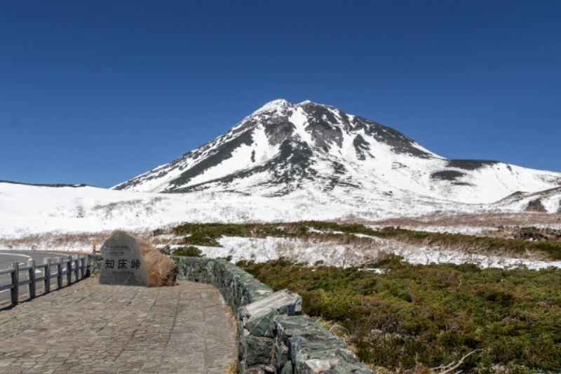 黄金周的知床横断道路